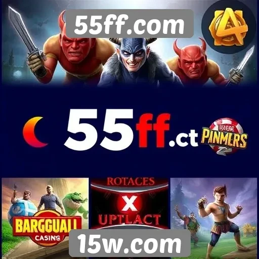 Diversidade de jogos disponíveis no 55ff.com